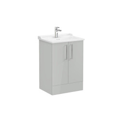 VitrA Root Flat 60 cm Parlak İnci Grisi Lavabo Alt Dolabı - VİTRA