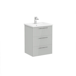 VitrA Root Flat 60 cm Parlak İnci Grisi Lavabo Alt Dolabı - VİTRA
