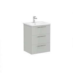 VitrA Root Flat 60 cm Parlak İnci Grisi Lavabo Alt Dolabı - VİTRA