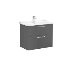 VitrA Root Flat 80 cm Parlak Antrasit Lavabo Alt Dolabı - VİTRA