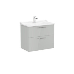 VitrA Root Flat 80 cm Parlak İnci Grisi Lavabo Alt Dolabı - VİTRA