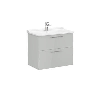 VitrA Root Flat 80 cm Parlak İnci Grisi Lavabo Alt Dolabı - 1