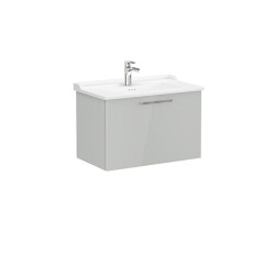 VitrA Root Flat 80 cm Parlak İnci Grisi Lavabo Alt Dolabı - VİTRA