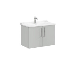 VitrA Root Flat 80 cm Parlak İnci Grisi Lavabo Alt Dolabı - VİTRA