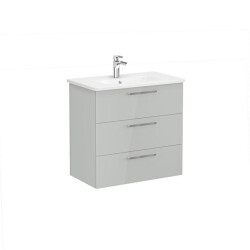 VitrA Root Flat 80 cm Parlak İnci Grisi Lavabo Alt Dolabı - VİTRA