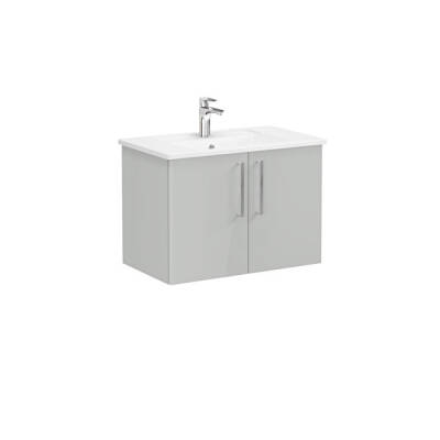 VitrA Root Flat 80 cm Parlak İnci Grisi Lavabo Alt Dolabı - 1