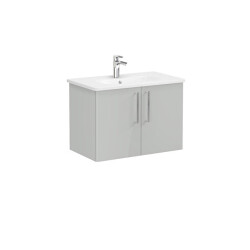 VitrA Root Flat 80 cm Parlak İnci Grisi Lavabo Alt Dolabı - VİTRA