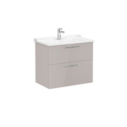 VitrA Root Flat 80 cm Parlak Sahra Beji Lavabo Alt Dolabı - VİTRA