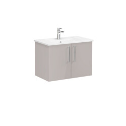 VitrA Root Flat 80 cm Parlak Sahra Beji Lavabo Alt Dolabı - VİTRA