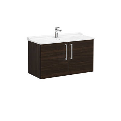 VitrA Root Flat Kapaklı 100 cm Ceviz Lavabo Alt Dolabı - 1