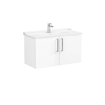 VitrA Root Flat Kapaklı 100 cm Parlak Beyaz Lavabo Alt Dolabı - 1