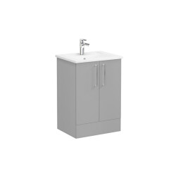 VitrA Root Flat Kapaklı 60 cm Mat Kaya Gri Lavabo Alt Dolabı - VİTRA
