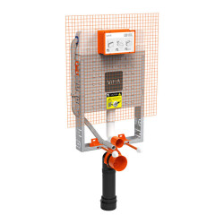 VitrA V8 Asma Klozetler için Gömme Rezervuar 8 cm, 2.5/4 L Metal Ayaksız - VİTRA