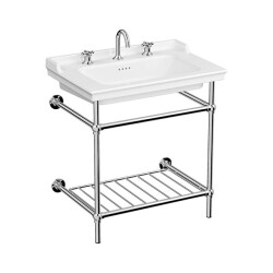 VitrA Valarte 65 cm Etajerli Lavabo Metal Ayaklı - VİTRA