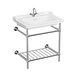 VitrA Valarte 65 cm Etajerli Lavabo Metal Ayaklı - VİTRA