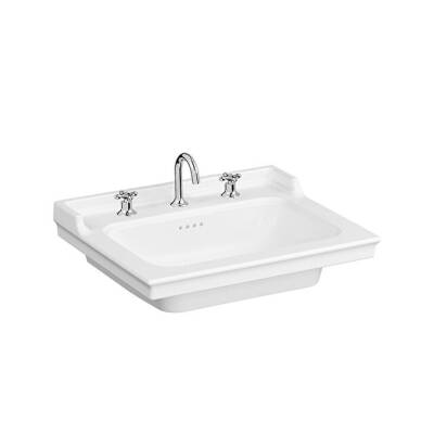 VitrA Valarte 80 cm Üç Armatür Delikli Etajerli Lavabo - 1