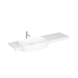 VitrA Voyage Parlak Beyaz 130 cm Etajerli Lavabo - VİTRA